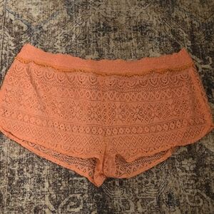 Victoria's Secret Orange Lace Shorts